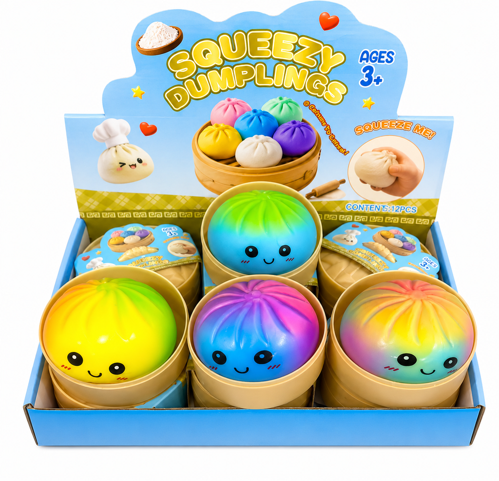 Gniotek DUŻY DUMPLING SQUISHY – KOLOROWY ANTYSTRES W PUDEŁKU