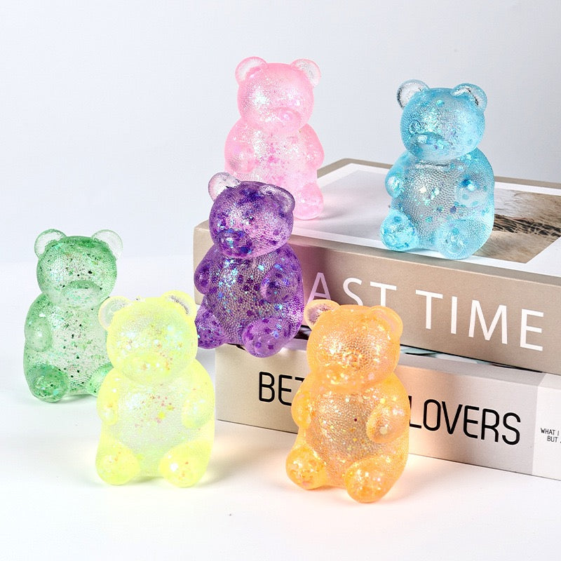 NEE DOH NICE CUBE GNIOT SQUISHY SWIRL ANTYSTRES ORANGE GUMMY 🐻