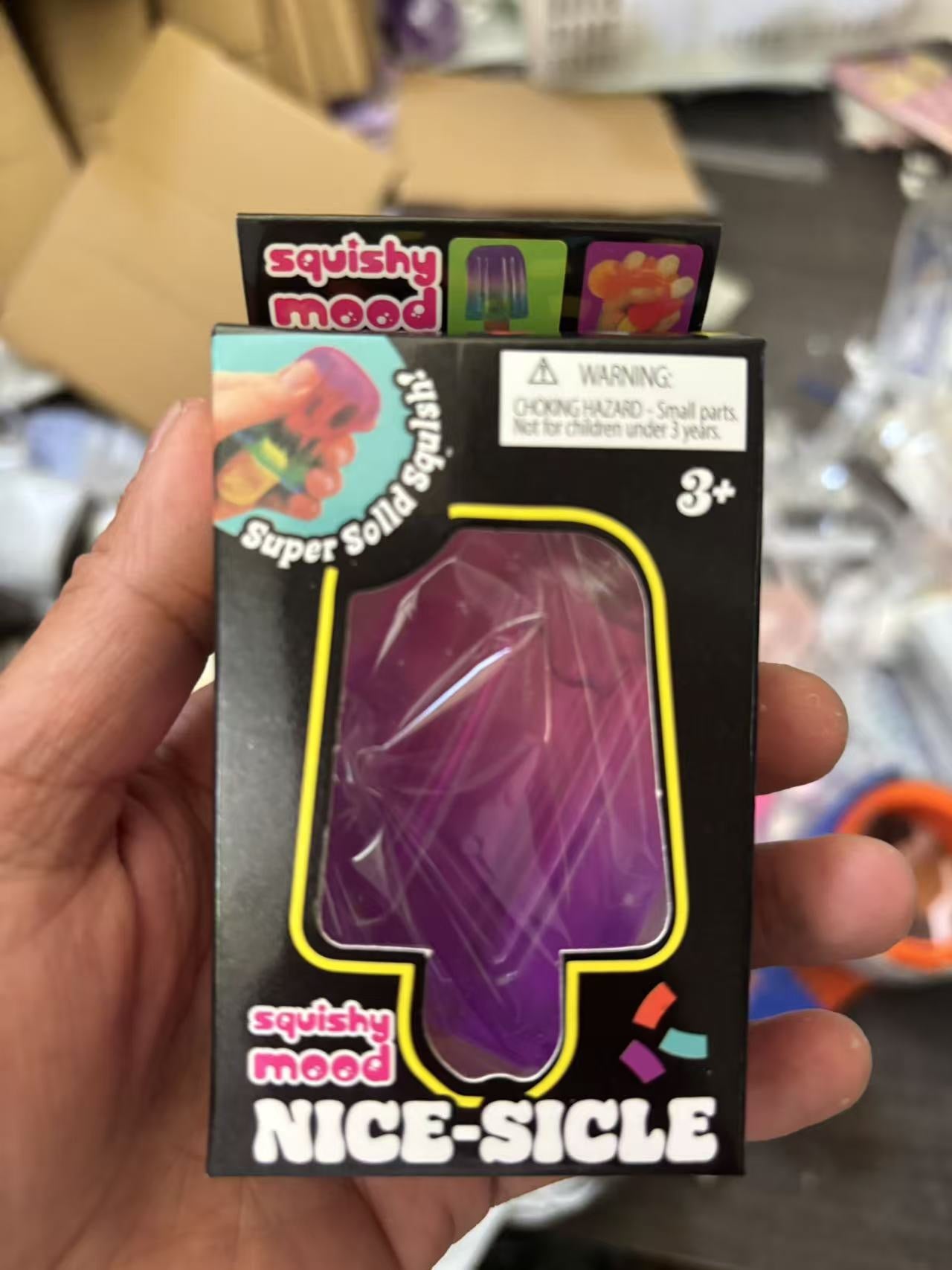 NEE DOH NICE CUBE GNIOT SQUISHY SWIRL ANTYSTRES ORANGE GUMMY ICE