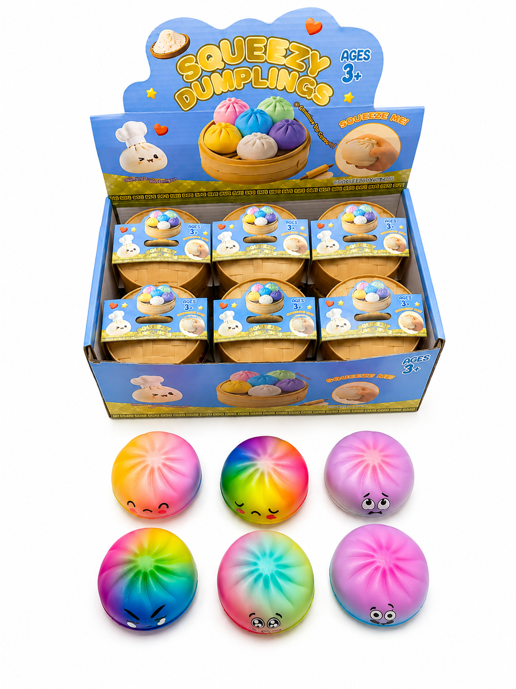 Gniotek DUŻY DUMPLING SQUISHY – KOLOROWY ANTYSTRES W PUDEŁKU